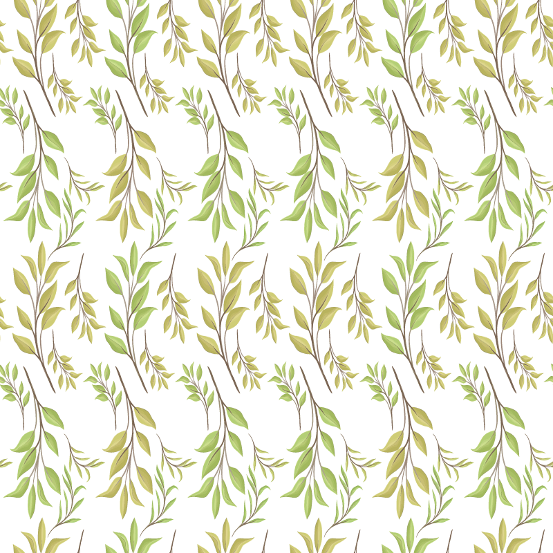 Flower vinyl rug lush green design - TenStickers