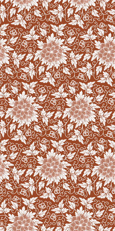 Flower vinyl rug botanical composition design - TenStickers