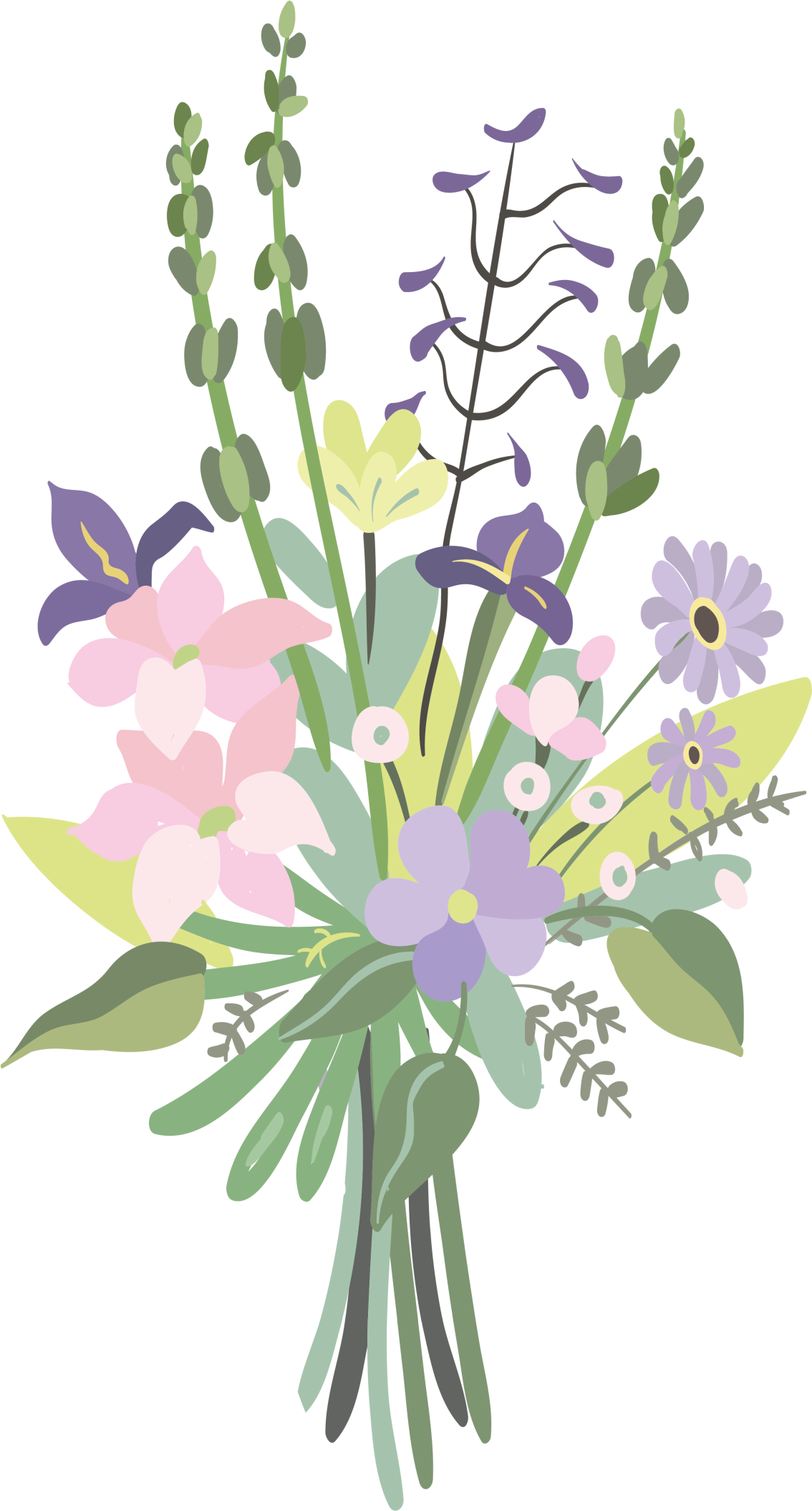 Colorful floral bouquet flower vinyl rug - TenStickers