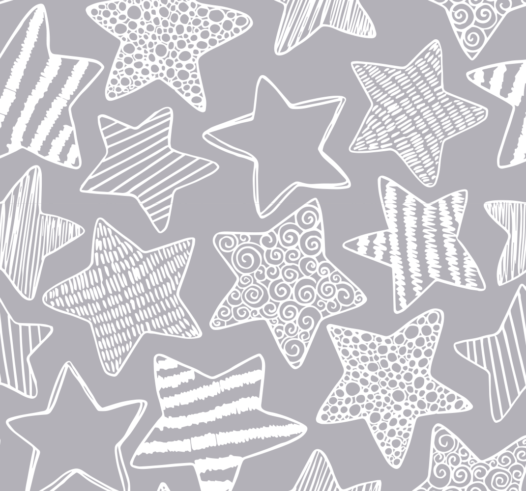 Star vinyl rug with white star design - TenStickers