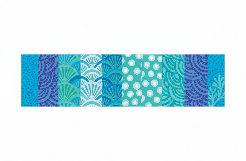 Living room vinyl rug with turquoise ocean design - TenStickers
