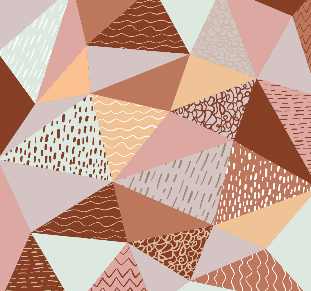 Geometric vinyl rug with triangle pattern - TenStickers