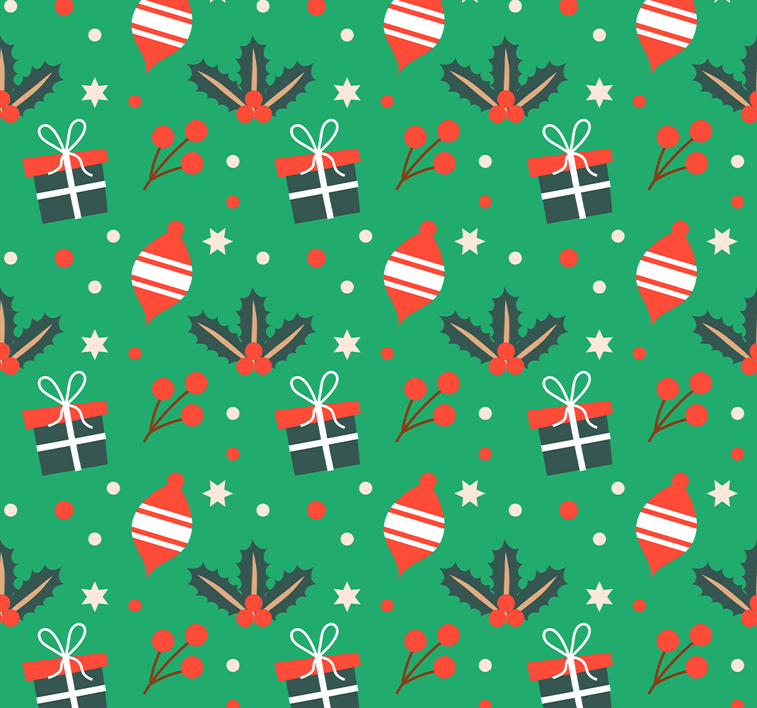 Christmas vinyl rug in green candy pattern - TenStickers