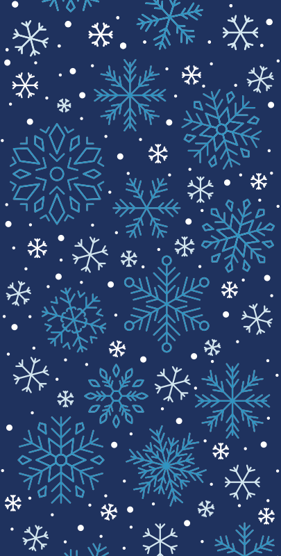 Christmas vinyl rug snowflakes design - TenStickers