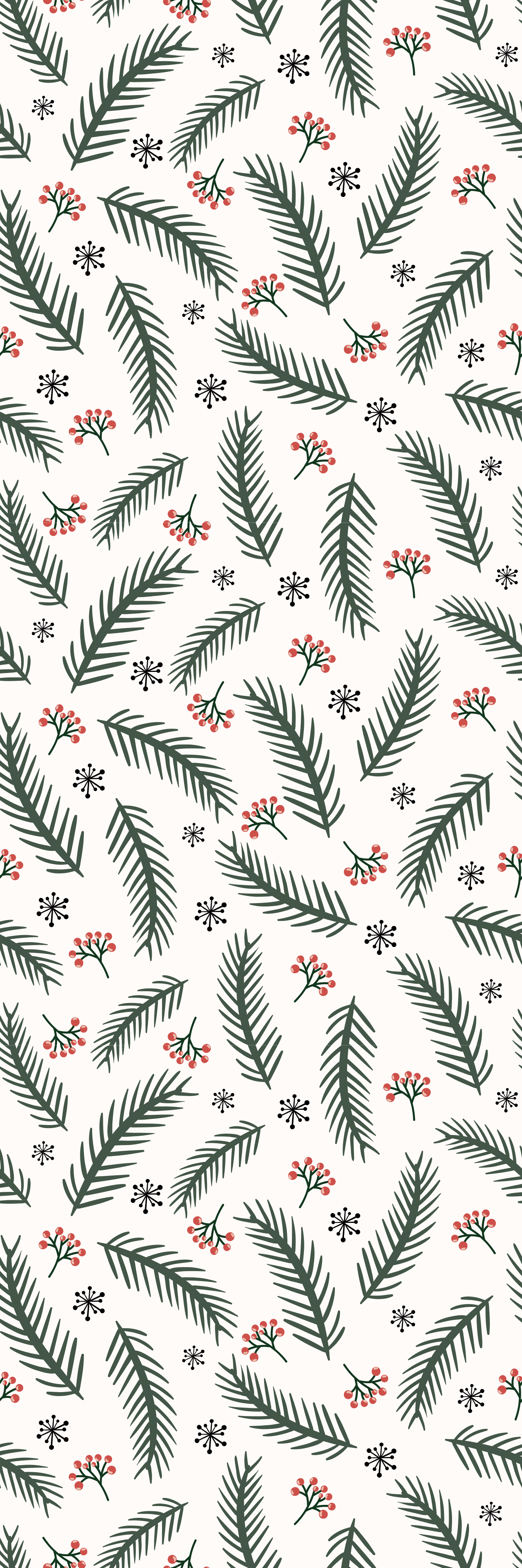 Christmas vinyl rug with pine branches pattern - TenStickers