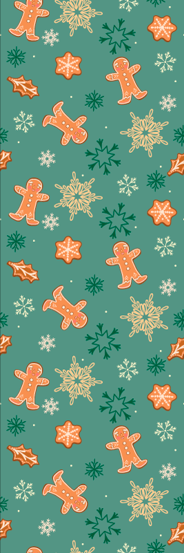 Christmas vinyl rug gingerbread design - TenStickers