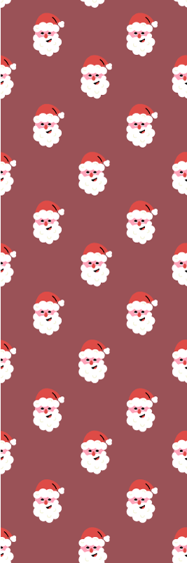 Christmas vinyl rug with santa claus red design - TenStickers