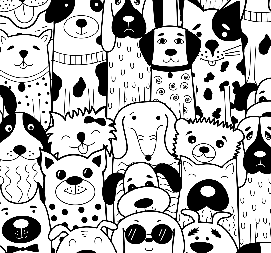 Bedroom vinyl rug with dog pattern - TenStickers