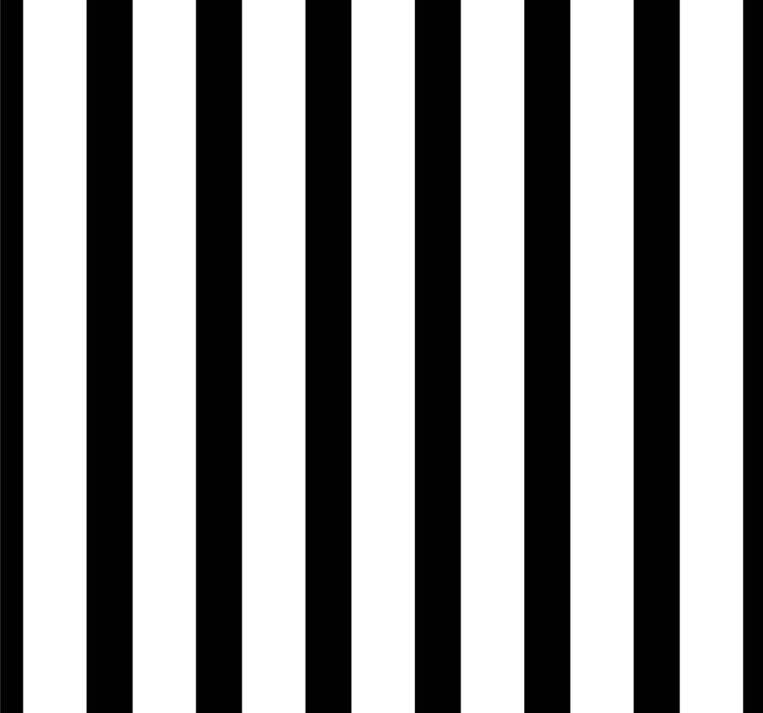 Bedroom vinyl rug classic black and white stripes - TenStickers