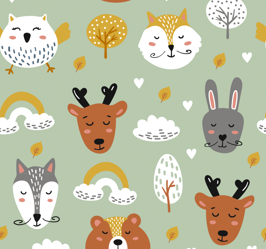 Vinyl rug nordic mountains design - TenStickers