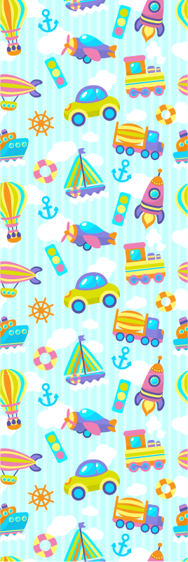 Cute cars design bedroom vinyl rug - TenStickers
