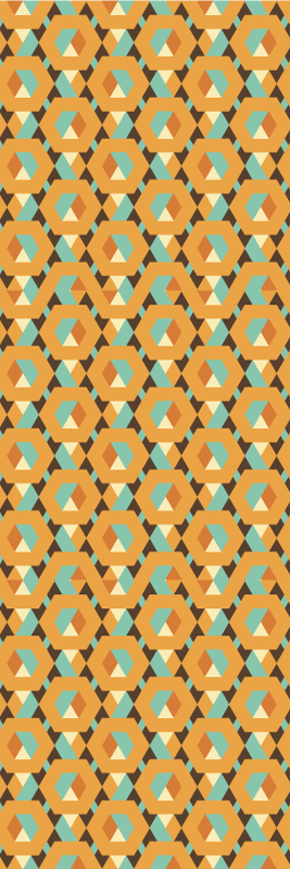Bedroom vinyl rug in geometric serene shapes - TenStickers