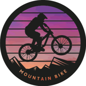 Nature vinyl rug mountain biker adventure - TenStickers