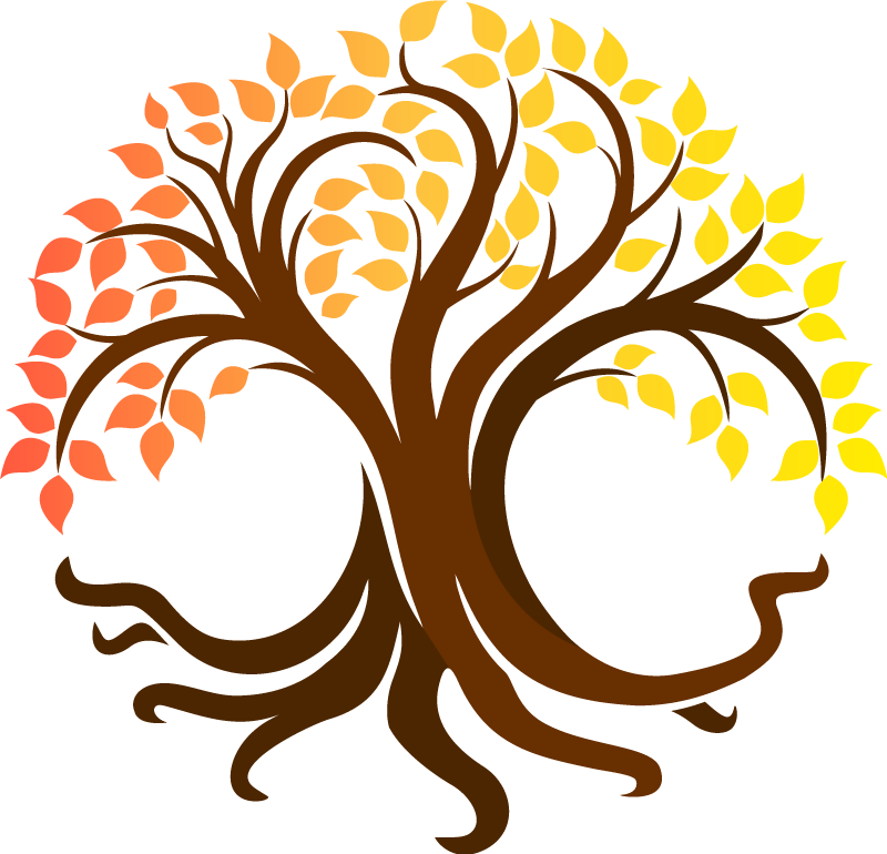 Nature vinyl rug tree of life in autumn colors - TenStickers