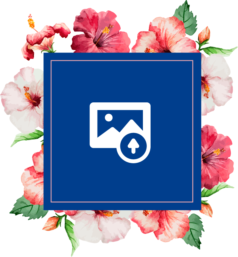 Nature vinyl rug hibiscus flower design - TenStickers