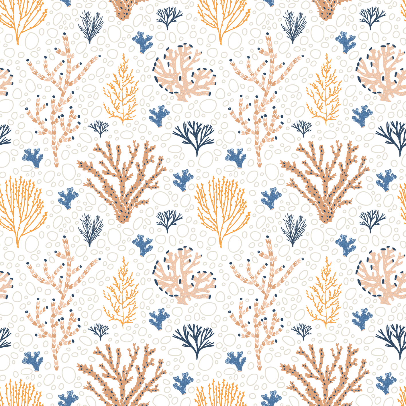 Nature vinyl rug stylish coral design - TenStickers