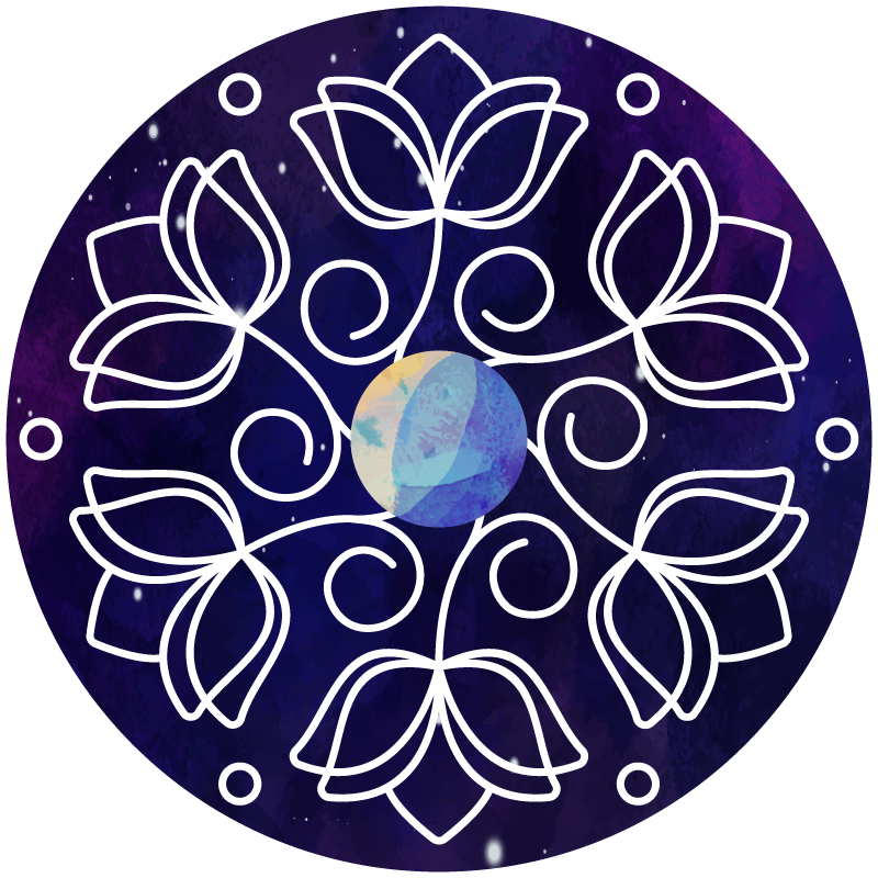 Nature vinyl rug lotus blossom design - TenStickers