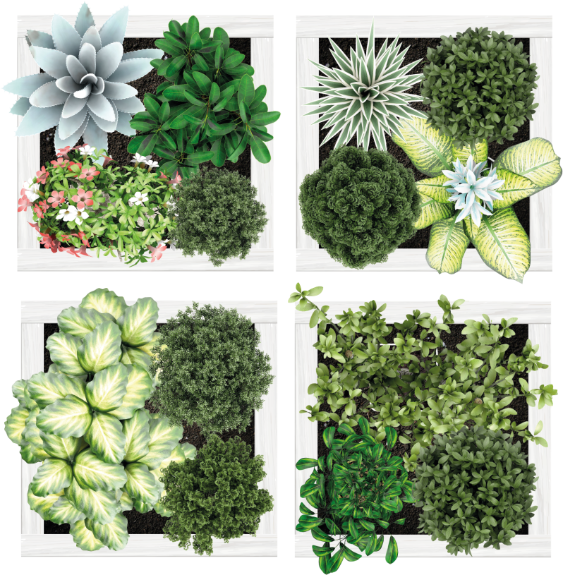 Flower vinyl rug vertical garden tiles - TenStickers