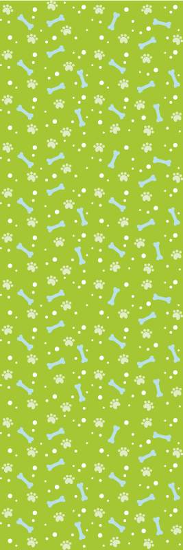 Bedroom vinyl rug with stunning blue and green dog paws - TenStickers