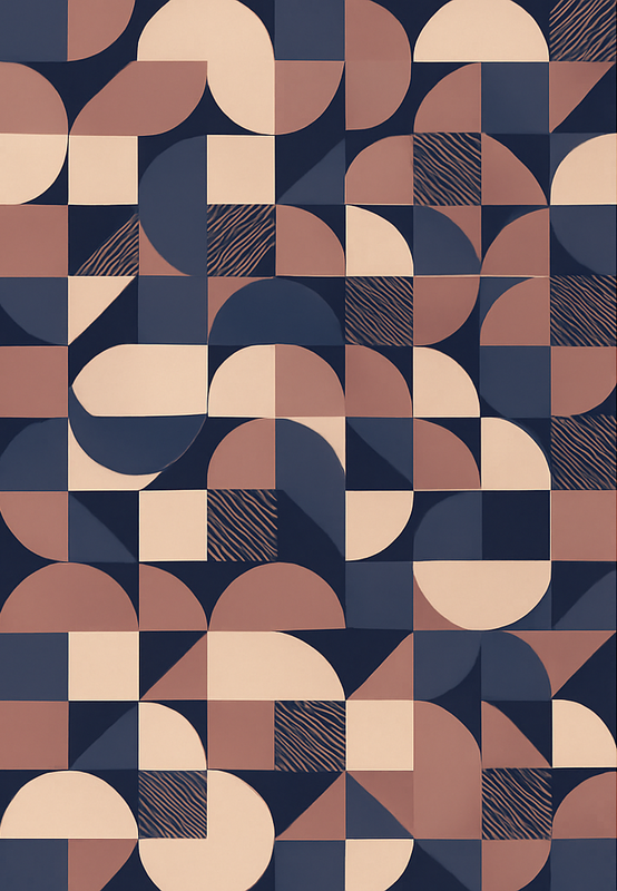Bedroom vinyl rug in abstract purple geometric design - TenStickers