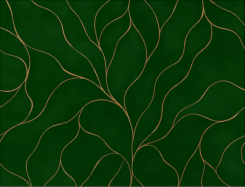 Bedroom vinyl rug green and gold marble design - TenStickers