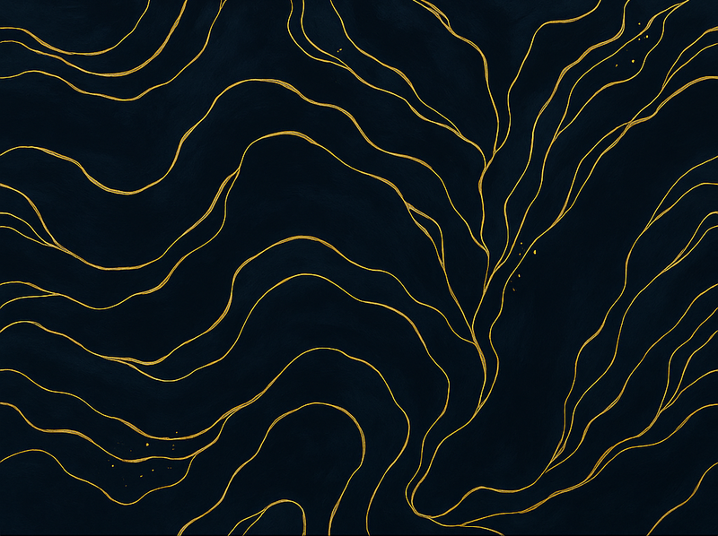 Bedroom vinyl rug in dark blue and gold marble - TenStickers