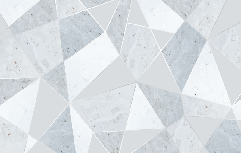 Geometric vinyl rug simple gray triangular marble - TenStickers