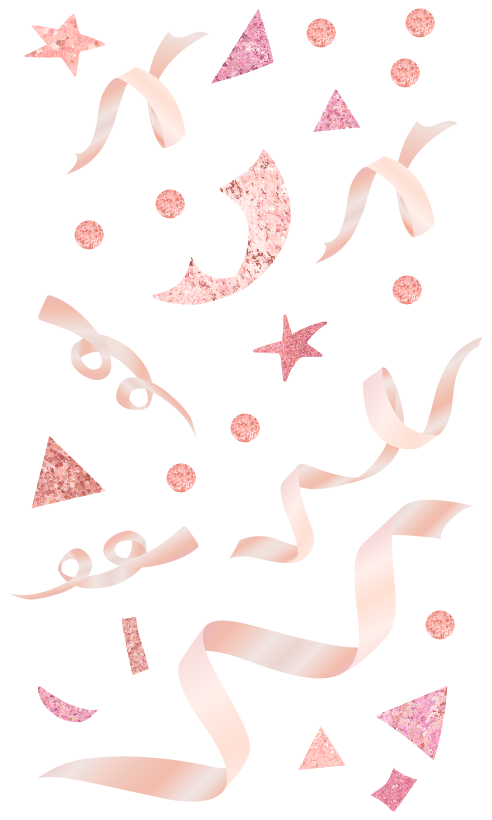 Light pink confetti geometric vinyl rug - TenStickers