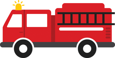 Kids vinyl rug fire truck design - TenStickers