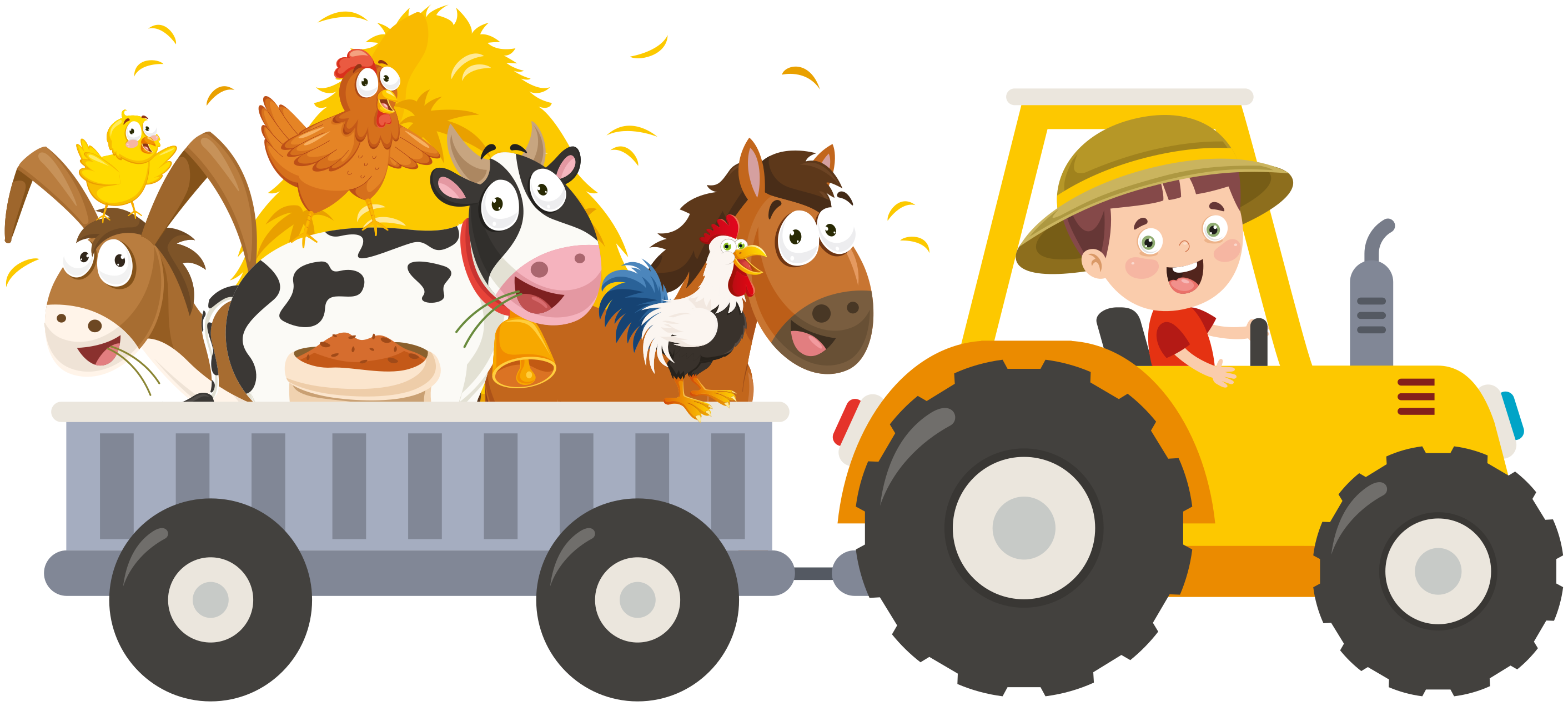 Kids vinyl rug little farmer and animals - TenStickers