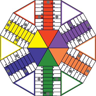 Kids vinyl rug geometric ludo board adhesive - TenStickers