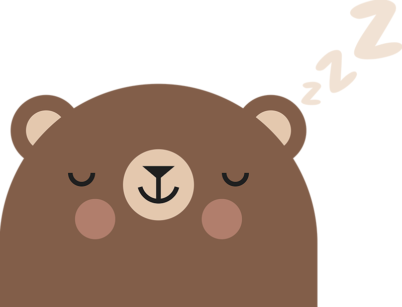 Kids vinyl rug bear for children's bed - TenStickers