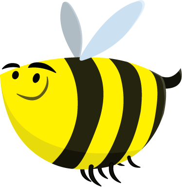 Kids vinyl rug fun bee design - TenStickers