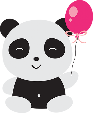Kids vinyl rug panda with balloon - TenStickers