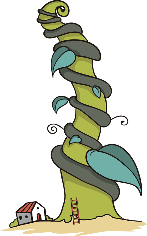 Kids vinyl rug magic bean plant design - TenStickers