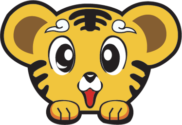 Kids vinyl rug baby joyful tiger - TenStickers