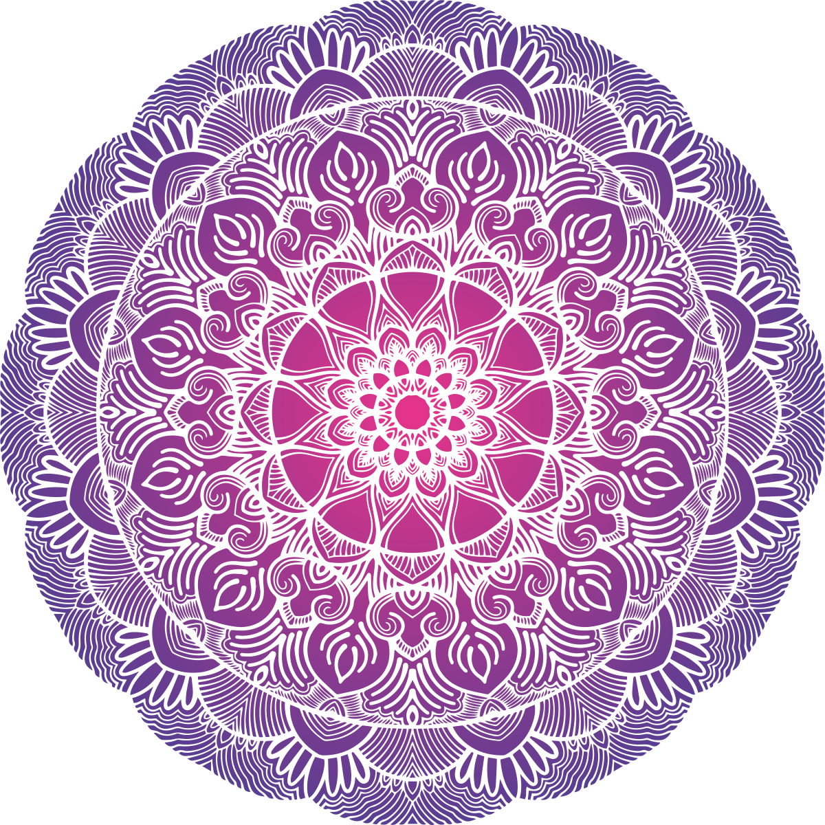 Bedroom vinyl rug purple flower of life mandala - TenStickers