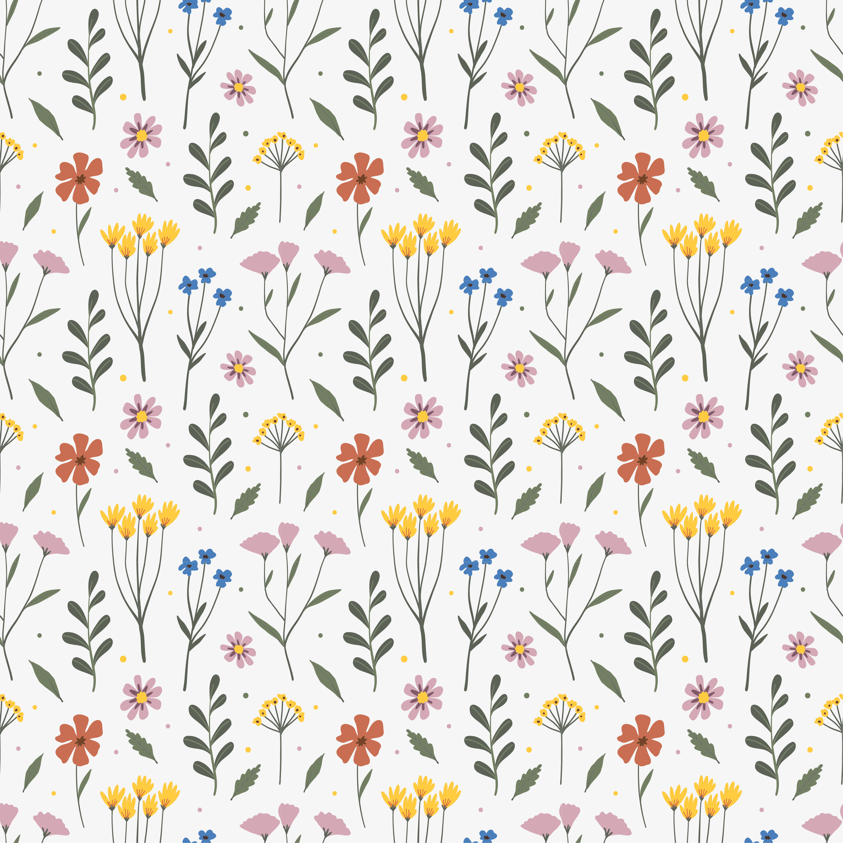 Bedroom vinyl rug with garden multicolor flowers - TenStickers