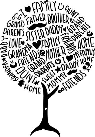 Bedroom vinyl rug family tree concepts - TenStickers