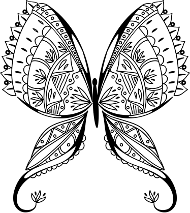Graceful butterfly bedroom vinyl rug - TenStickers
