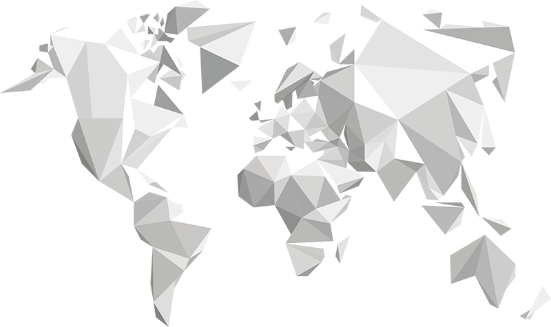 Grey origami design world map vinyl rug - TenStickers
