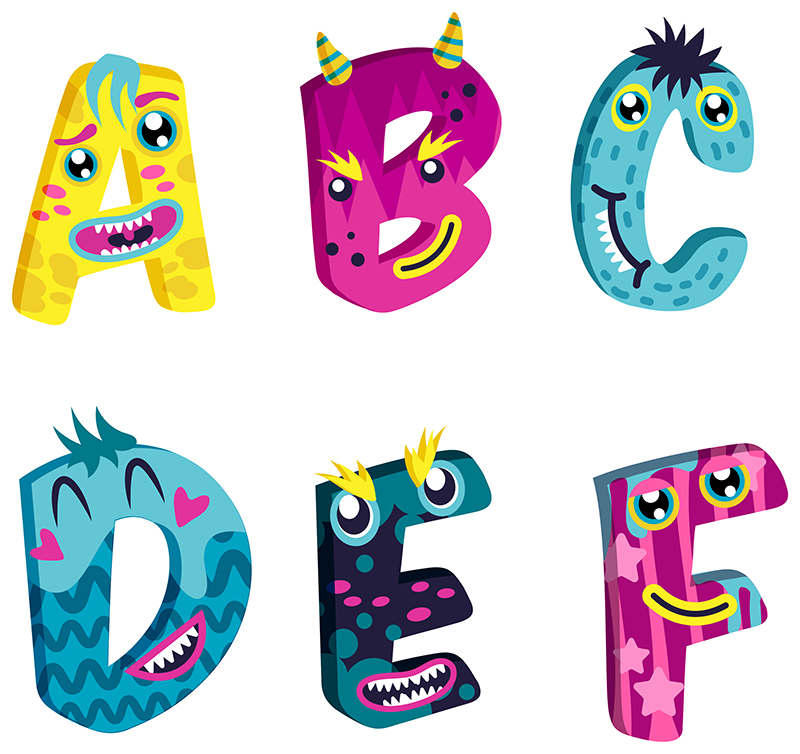 Kids vinyl rug with alphabet letters - TenStickers