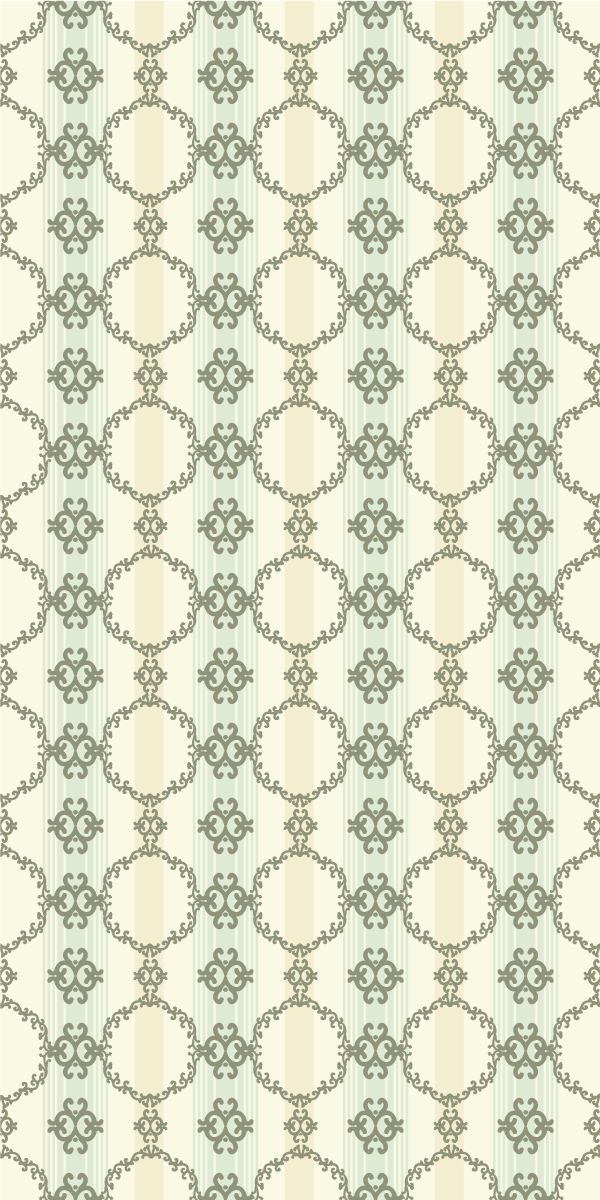 Bathroom vinyl rug with vintage french striped floral - TenStickers
