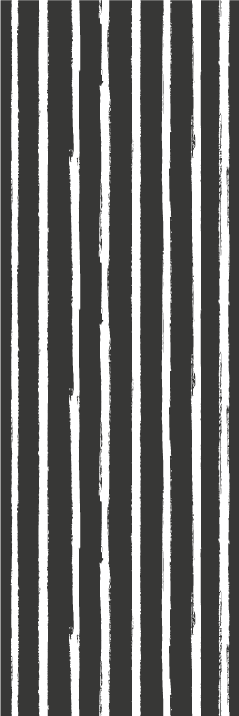 Bathroom vinyl rug in modern black and white lines - TenStickers