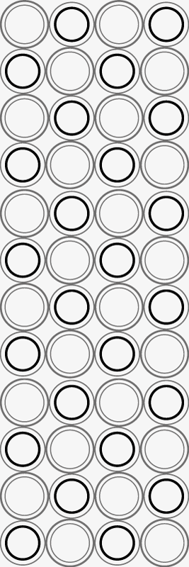 Bathroom vinyl rug in black and grey circle pattern - TenStickers