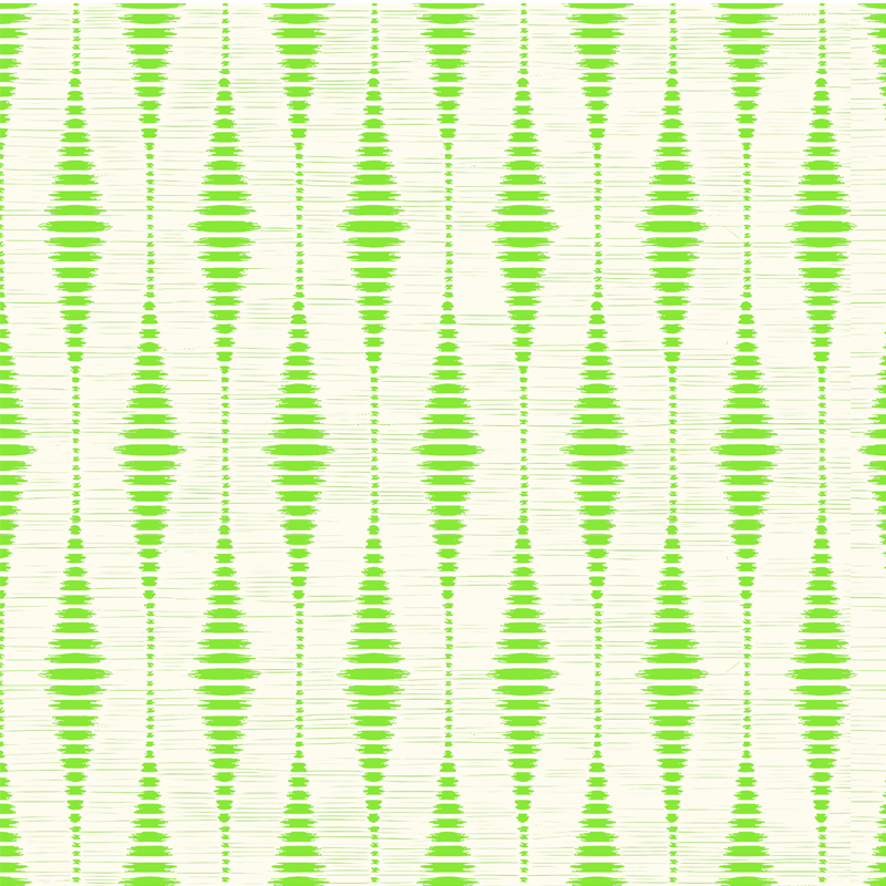 Geometric vinyl rug in green rabaul ikat - TenStickers