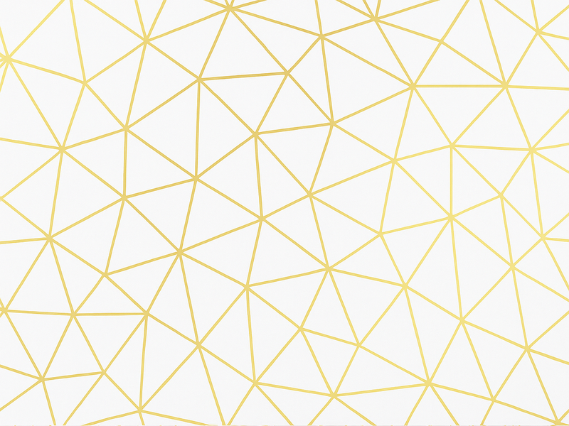 Geometric vinyl rug golden prism mosaic - TenStickers