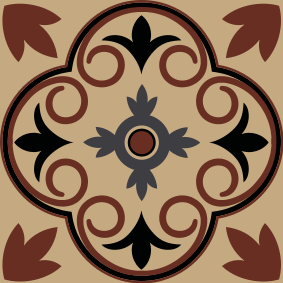 Bathroom vinyl rug with vintage cement pattern - TenStickers
