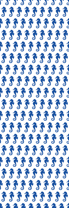 Bathroom vinyl rug sea horse shower design - TenStickers