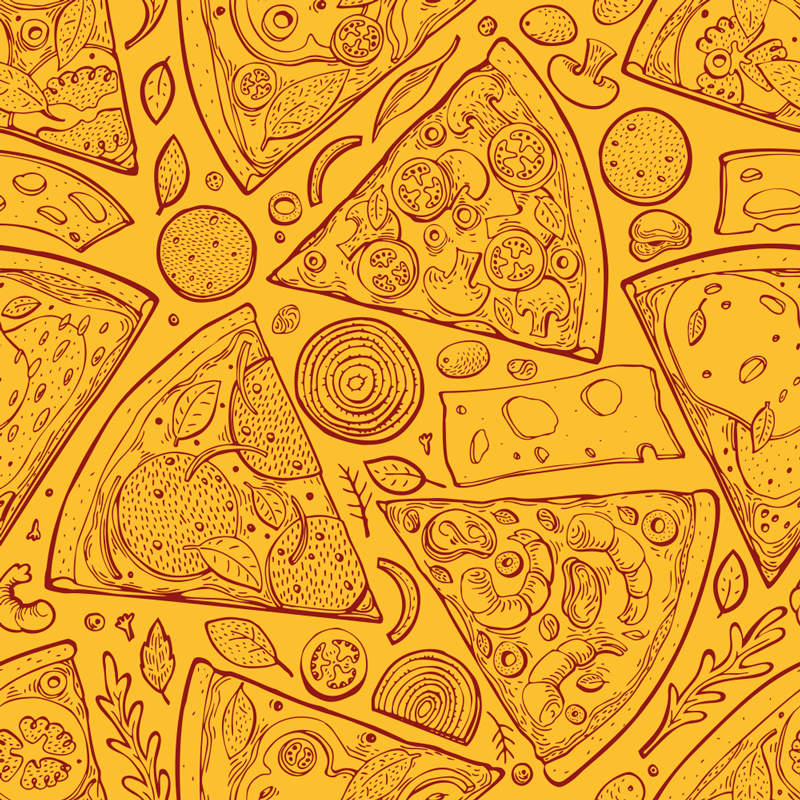 Kitchen vinyl rug with italian food designs - TenStickers